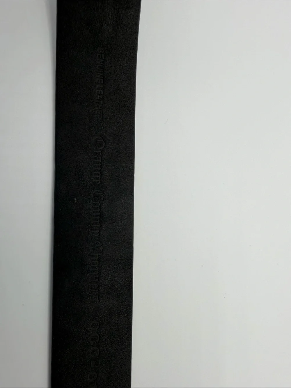 Orange County Choppers Black Leather Belt with Silver Logo Buckle